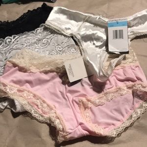 NWT Bundle of 4 Misc Rene Rope and Maiden Form Thongs and Panties Small